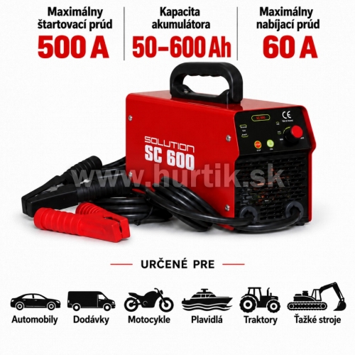 Nabíjač autobatérií so štartérom SC-600